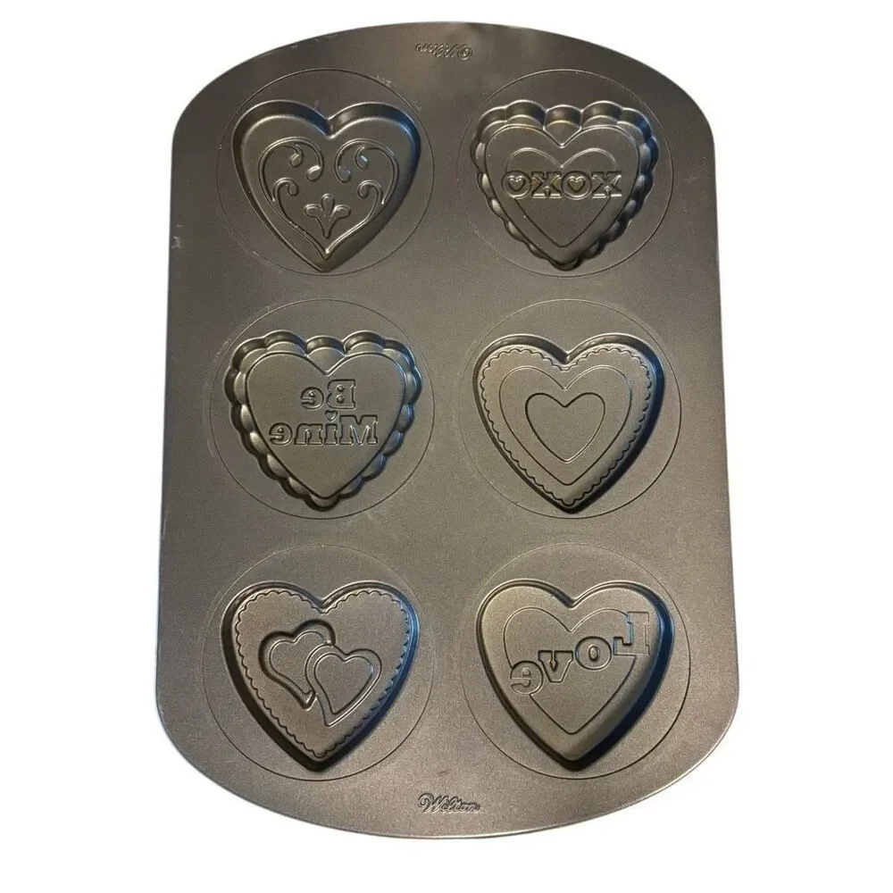 Wilton Valentines Day Heart Shaped Metal Cookie Pan